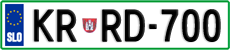 License plate of Slovenia, Cars