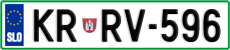 License plate of Slovenia, Cars