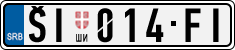 License plate of Serbia, Cars