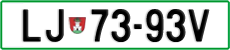 License plate of Slovenia, Cars