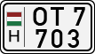license plates of Hungary, Oldtimers (1990)