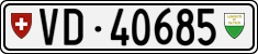 License plate of Switzerland, Cars