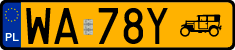 License plates of Poland, Oldtimers