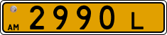 License plate of Armenia, Public transport