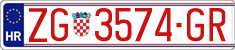 License plate of Croatia, Exceptional vehicles