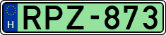 license plates of Hungary, Electric vehicles (1990)