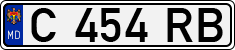 License plate of Moldova, Trailers (1992)