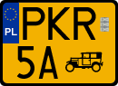 License plates of Poland, Oldtimers