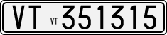 License plate of Italy, Cars (1927 year series)