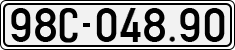 License plate of Vietnam, Cars