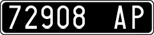License plate of Italy, Cars (1927 year series)