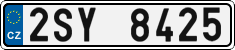 License plate of the Czech Republic, Cars (2001)