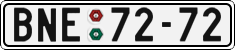 License plate of the Czech Republic, Cars (1960)