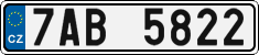 License plate of the Czech Republic, Cars (2001)