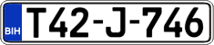 License plate of Bosnia and Herzegovina, Regular plates