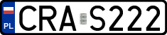 License plates of Poland, Regular car plates