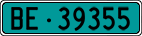 License plate of Switzerland, Agricultural vehicles (green)