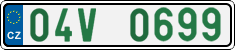 License plate of the Czech Republic, Oldtimers (2001)