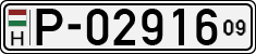 license plates of Hungary, Temporary (1990)