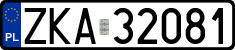 License plates of Poland, Regular car plates