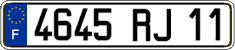 French license plate, FNI