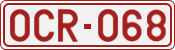License plate of Belgium, 1951 year system
