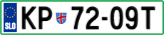 License plate of Slovenia, Cars