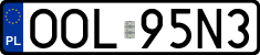 License plates of Poland, Regular car plates