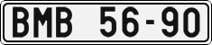 License plate of the Czech Republic, Cars (1960)