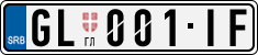 License plate of Serbia, Cars
