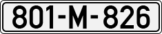 License plate of Bosnia and Herzegovina, 1998 year system