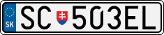 License plate of Slovakia, Cars