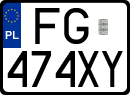 License plates of Poland, Regular car plates