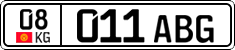 License plate of Kyrgyzstan, Private owners (2016)