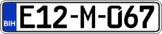 License plate of Bosnia and Herzegovina, Regular plates
