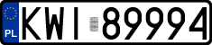 License plates of Poland, Regular car plates