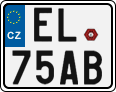 License plate of the Czech Republic, Electric vehicles
