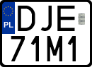 License plates of Poland, Special vehicles and motorcycles