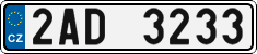 License plate of the Czech Republic, Cars (2001)