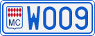 License plate of Monaco, Cars
