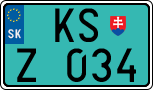 License plate of Slovakia, Special vehicles