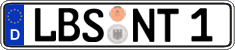 German license plate, Regular plates
