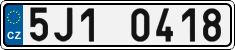 License plate of the Czech Republic, Cars (2001)