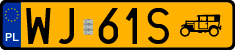 License plates of Poland, Oldtimers