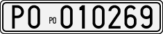 License plate of Italy, Cars (1927 year series)