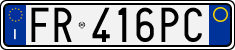 License plate of Italy, Cars (1994 year series)
