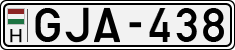 license plates of Hungary, Cars (1990)