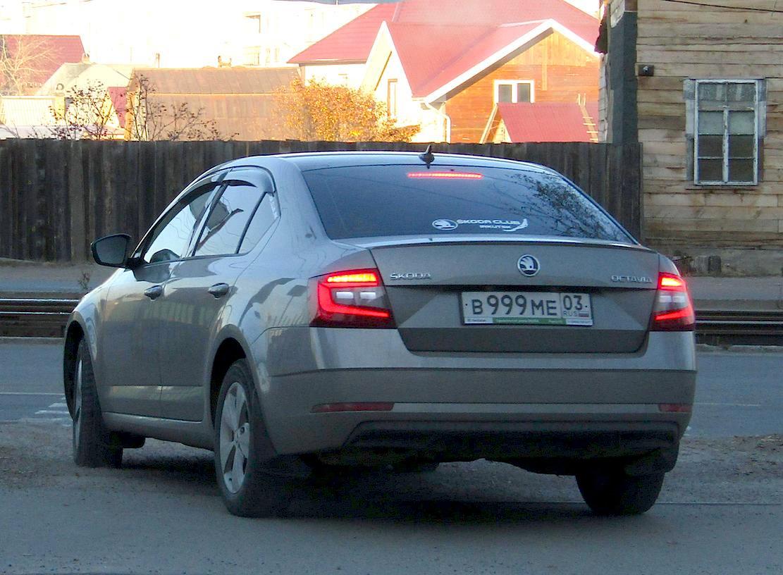 в 999 ме 03, Skoda Octavia 3rd gen Liftback (A7/5E3), facelift, 2017–2022 (–2023 for CN-market)