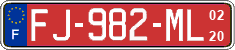 French license plate, SIV (transit plates)