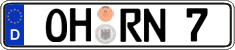 German license plate, Regular plates